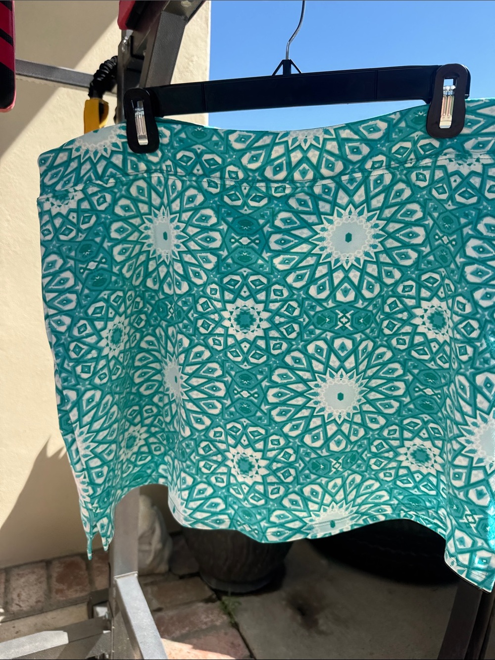 Tranquility by Colorado Clothing Teal and White Printed Skirt